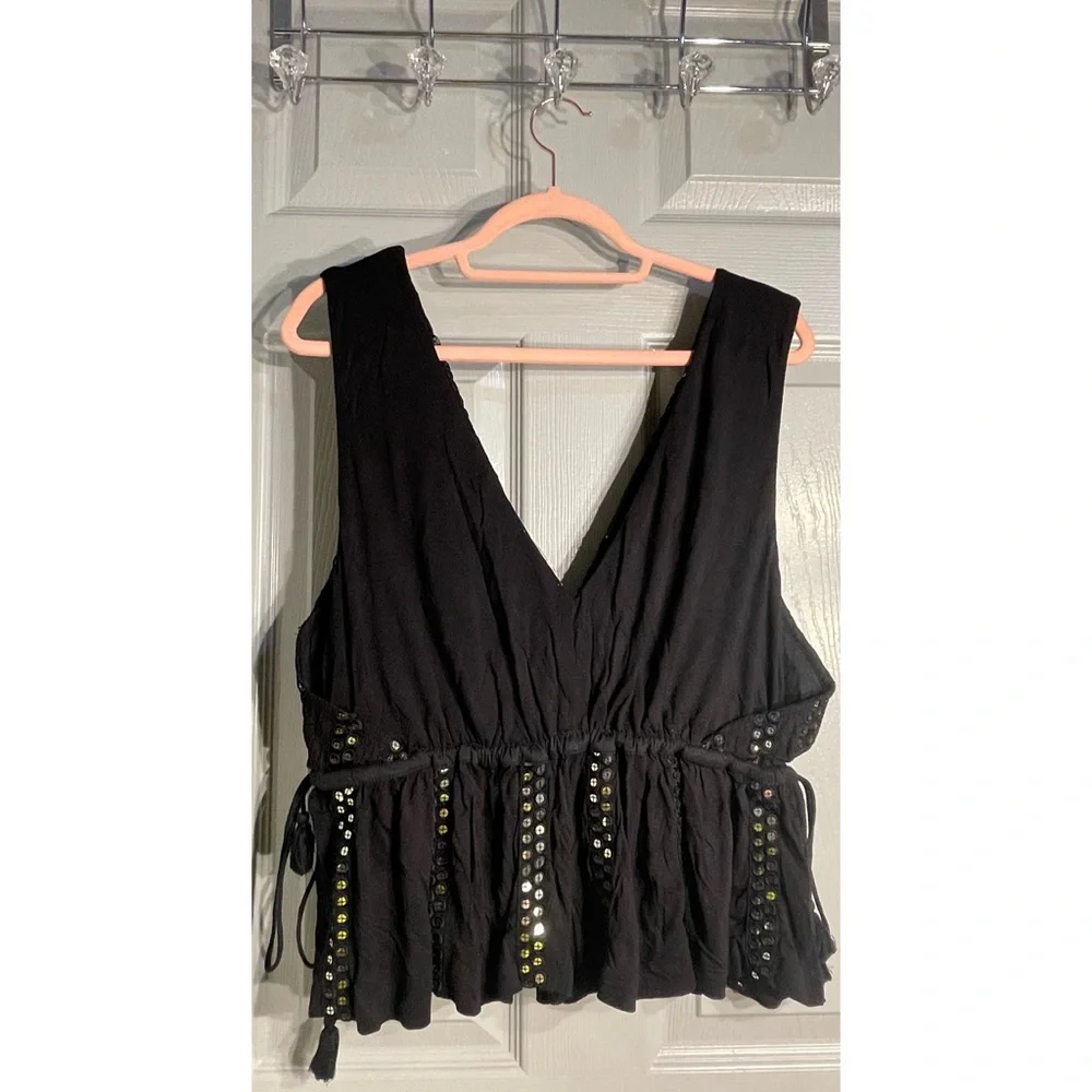 Anthropologie Sequined V-Neck Tank NWT SZ XL & L - Picture 8 of 14